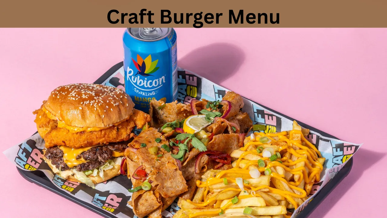 Craft Burger Menu